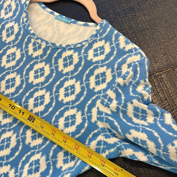 J. McLaughlin Signature Sinclair Crewneck Tee Shirt Catalina Cloth Blue Sz M - Picture 7 of 8